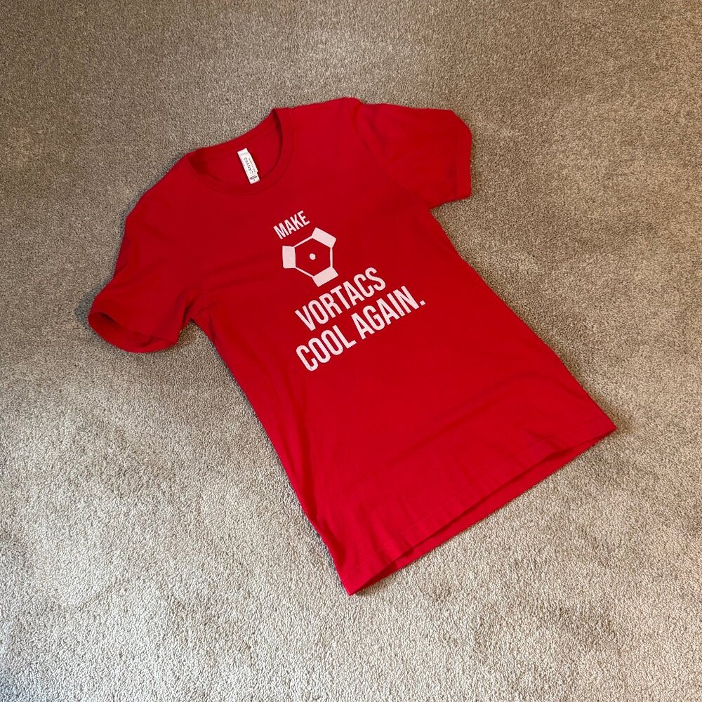 Make VORTACs Cool Again Men’s Red Short Sleeve Pilot T-Shirt Sz S VOR IFR